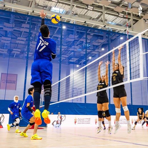 Al Qalamoun and Fatayat Al Oyoun Reach the Final of the Fatima Bint Mubarak Academy Volleyball Cup for Ladies 2024